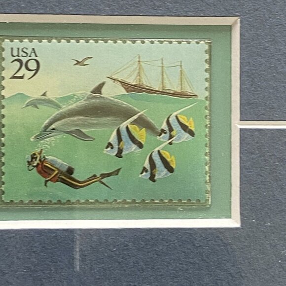 Anton Otto Fischer Framed‎ Art Print Harbor Harmony Commemorative Stamps 18x22 - Picture 9 of 16